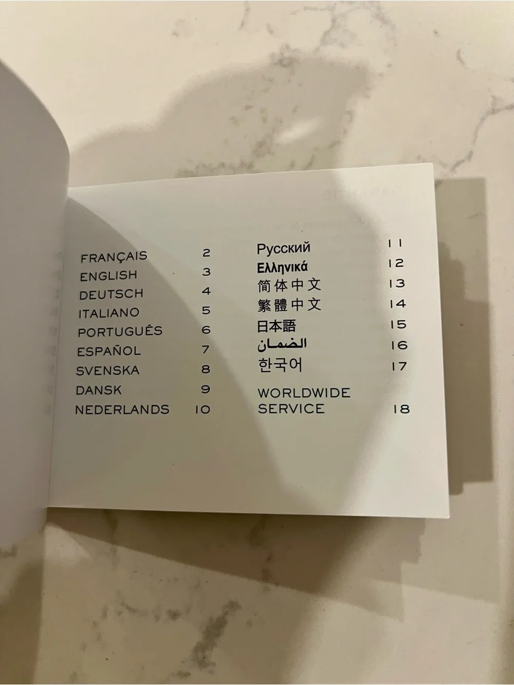 Authentic Rolex Guarantee Manual Worldwide Service Booklet
